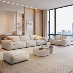 Rackhams Freya Three Seater Corner Sofa, Suede - Left Hand Facing - Others (Suede) - Three Seater Corner 330cm - thumbnail 3