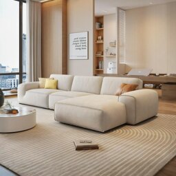 Rackhams Freya Three Seater Corner Sofa, Suede - Left Hand Facing - Others (Suede) - Three Seater Corner 330cm - thumbnail 1