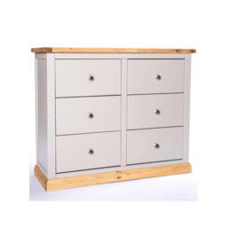 Rackhams Bomporto 6 Drawer Chest of Drawers Chrome Knob - Light Grey - thumbnail 2