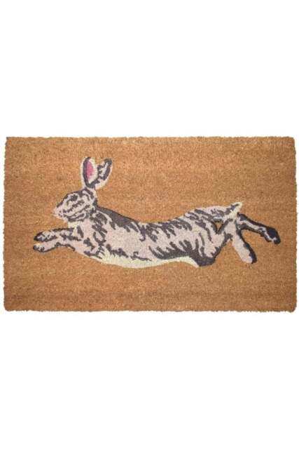 Rackhams Coir Doormat Hare Design 45X75 cm - image 1