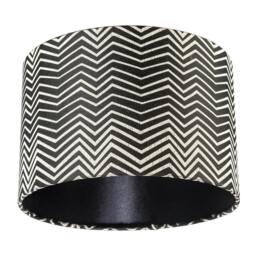 Rackhams Scandinavian Style Black and White Chevron Pattern Textured Lamp Shade - thumbnail 5