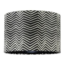 Rackhams Scandinavian Style Black and White Chevron Pattern Textured Lamp Shade