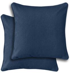 Rackhams Pair of Chester Double Sided Zip Opening Cushion Covers - Cases Only - Navy