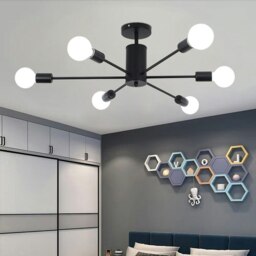 Rackhams Industrial Style 6-Light Ceiling Light - thumbnail 3