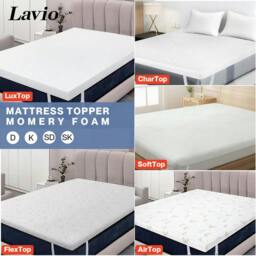 Rackhams Mattress Topper Memory Foam Cooling Gel Bamboo Charcoal 5cm 7cm 8cm 10cm - Double - LuxTop Double 10cm - thumbnail 2
