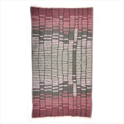 Rackhams Hipster Cotton Jacquard Hammam Towel - Fuchsia and Grey - thumbnail 4