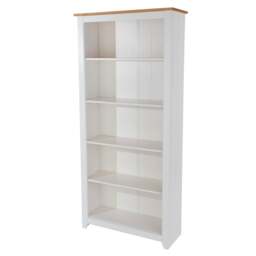 Rackhams Capri Tall 5 Shelf Bookcase - White