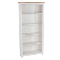 Rackhams Capri Tall 5 Shelf Bookcase - White - thumbnail 2