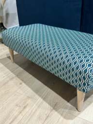 Rackhams Premium Pattern Fabric Ottoman Footstool Pouffe – UK Handmade - 50 x 40 Inches (127 x 102cm) - thumbnail 2