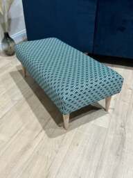 Rackhams Premium Pattern Fabric Ottoman Footstool Pouffe – UK Handmade - 50 x 40 Inches (127 x 102cm) - thumbnail 3