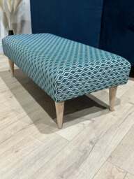 Rackhams Premium Pattern Fabric Ottoman Footstool Pouffe – UK Handmade - 50 x 40 Inches (127 x 102cm) - thumbnail 1
