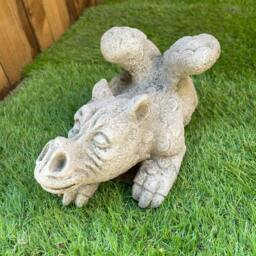 Rackhams Enchanting Dreaming Dragon Stone Cast Statue Small Outdoor Ornament Garden Sculpture - thumbnail 6