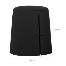 Rackhams 196 x 230 cm Hanging Egg Chair Protective Cover - Black - thumbnail 3