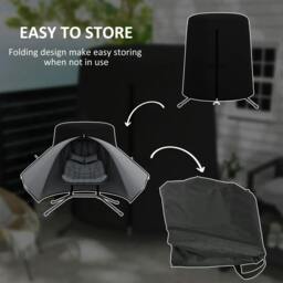 Rackhams 196 x 230 cm Hanging Egg Chair Protective Cover - Black - thumbnail 6