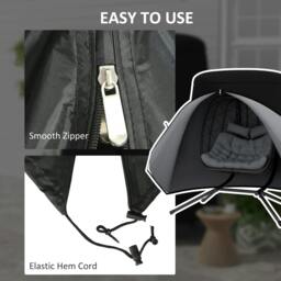 Rackhams 196 x 230 cm Hanging Egg Chair Protective Cover - Black - thumbnail 5