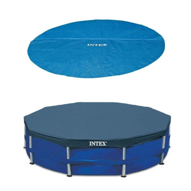 Rackhams Debris & Solar Cover for 10FT Metal Frame Swimming Pool – Keep Your Pool Clean & Warm - image 1