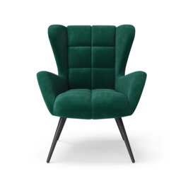 Rackhams Dalton accent chair in green velvet - thumbnail 2