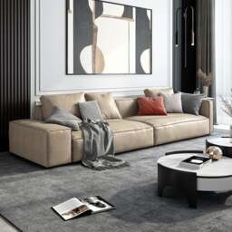 Rackhams Aula Two Seater, Three Seater, Four Seater Sofa, Modular Sofa, Leathaire - Three Seater 280cm - Green - thumbnail 4