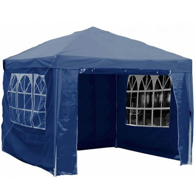 Rackhams Blue Gazebo Marquee Awning Beach Party Camping Tent Canopy Shade 3x3m - Blue - image 1