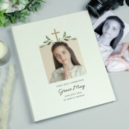 Rackhams Personalised Religious Cross Photo Upload Traditional Photo Album - thumbnail 4