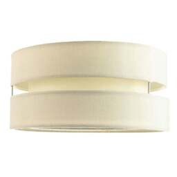 "Rackhams Contemporary 14"" Cream Linen Fabric Triple Tier Ceiling Pendant Lamp Shade" - thumbnail 5