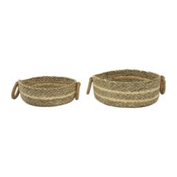 Rackhams Palma Natural Woven Storage Baskets for Home Organisation, Set of 2, Brown - thumbnail 2