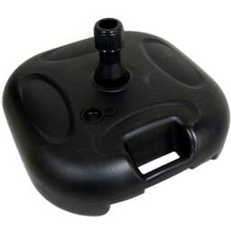 Rackhams Large 20L Black Plastic Parasol Base Umbrella Stand Sunshade Holder - Black
