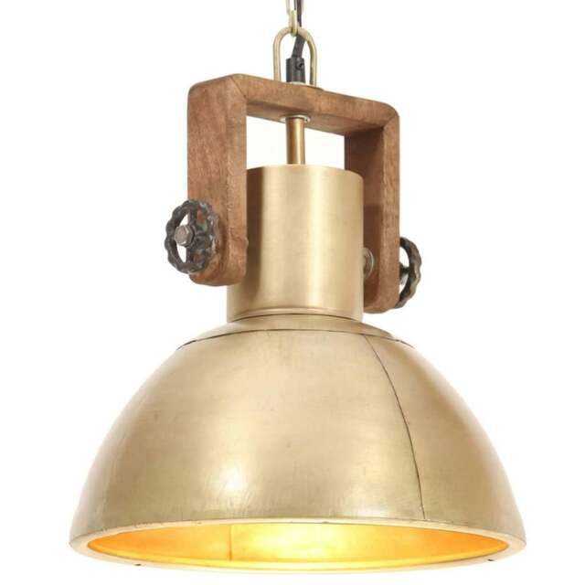 Rackhams Industrial Hanging Lamp 25 W Brass Round 30 cm E27