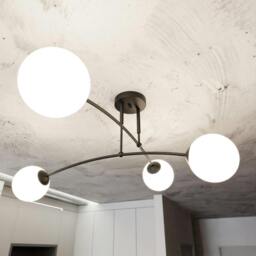Rackhams PREGOS Ceiling lamp  4 x E14 Black with White Shade - thumbnail 3