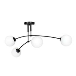 Rackhams PREGOS Ceiling lamp  4 x E14 Black with White Shade - thumbnail 1