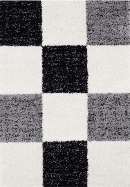 Rackhams Myshaggy Geometric Grey Rug - 120X170 cm - image 1