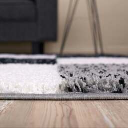 Rackhams Myshaggy Geometric Grey Rug - 120X170 cm - thumbnail 5