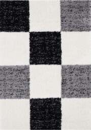 Rackhams Myshaggy Geometric Grey Rug - 120X170 cm - thumbnail 1