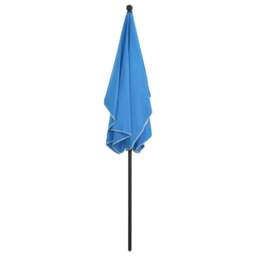 Rackhams Garden Parasol with Pole 210x140 cm Azure Blue - thumbnail 4