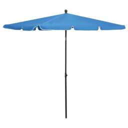 Rackhams Garden Parasol with Pole 210x140 cm Azure Blue - thumbnail 1