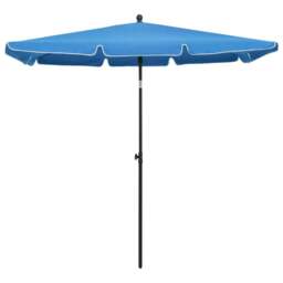 Rackhams Garden Parasol with Pole 210x140 cm Azure Blue - thumbnail 2