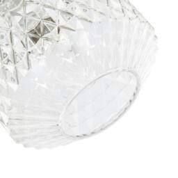Rackhams Elegant Faceted Clear Glass Pendant Shade with Diamond Cut Pattern - thumbnail 5