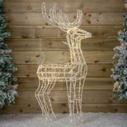 Rackhams 1.03m Light up Acrylic Christmas Reindeer Decoration with 1040 Warm White LEDs - thumbnail 4