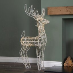 Rackhams 1.03m Light up Acrylic Christmas Reindeer Decoration with 1040 Warm White LEDs - thumbnail 5