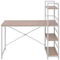 Rackhams Desk with 4-Tier Bookcase Oak - thumbnail 2