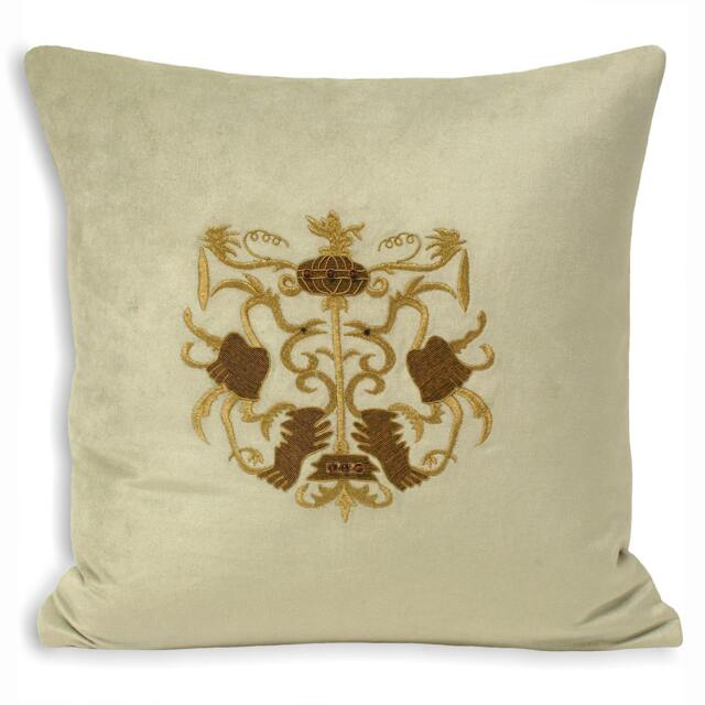 Rackhams Castle Bolsover Cushion Cover - Silver - 45x45cm - Silver - 50% Cotton/50% Viscose