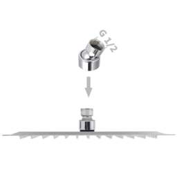 Rackhams Rain Shower Head 2 pcs Stainless Steel 25x25 cm - thumbnail 6