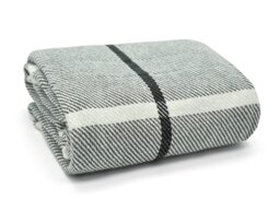 Rackhams Check Cotton Tassel Throw - 127cm x 152cm - Cream - thumbnail 3