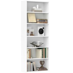 Rackhams 6 Tier Bookshelf, Freestanding Bookcase with Adjustable Shelves, Black - 60W x 24D x 158.5H cm - Black - 1 - thumbnail 6