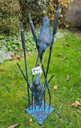 Rackhams Birds on Reeds Garden Sculpture Statue Ornament - Cast Iron - Bronze - Sculpture - thumbnail 3