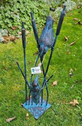Rackhams Birds on Reeds Garden Sculpture Statue Ornament - Cast Iron - Bronze - Sculpture - thumbnail 6