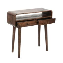 Rackhams Winnie Dark Mango Wood Console Table with 2 Drawers - Lacquered - Wood - 1 - thumbnail 5