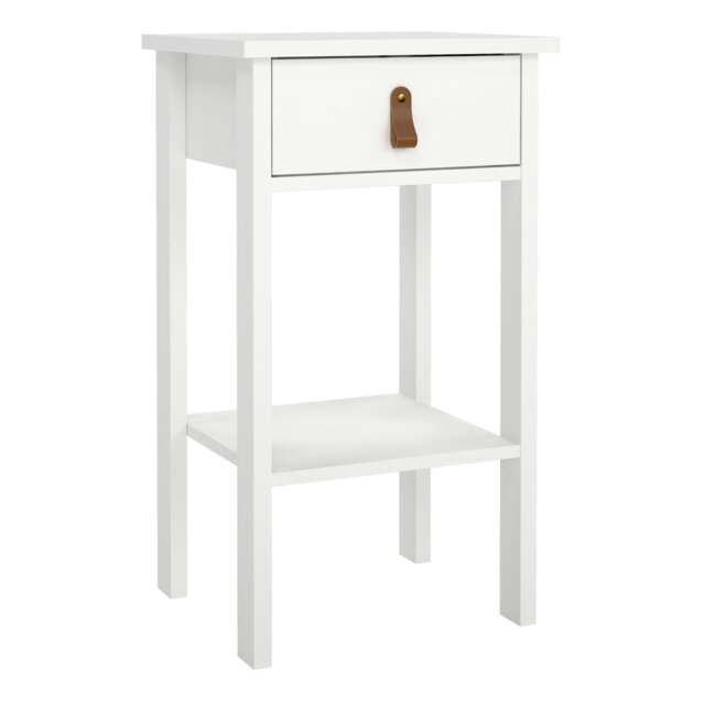 Rackhams Barcelona Bedside Table with 1 Drawer in White - White - Manufactured wood - 1 - image 1