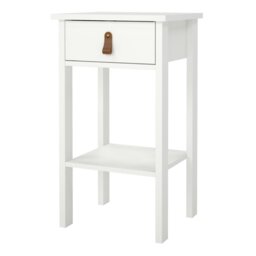 Rackhams Barcelona Bedside Table with 1 Drawer in White - White - Manufactured wood - 1 - thumbnail 3