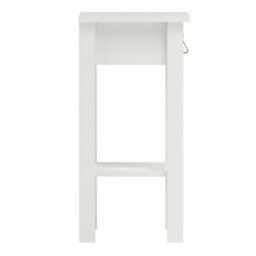 Rackhams Barcelona Bedside Table with 1 Drawer in White - White - Manufactured wood - 1 - thumbnail 4
